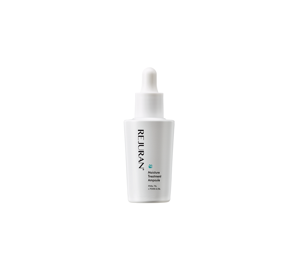 White skincare bottle with dropper on a white background