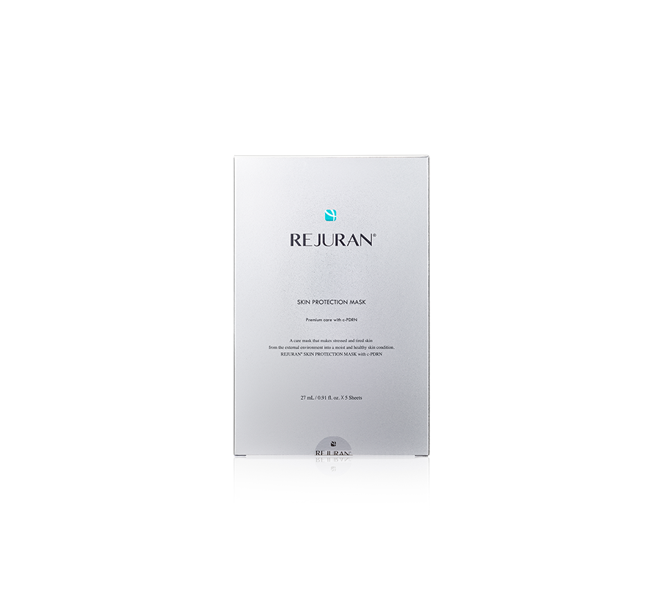 REJURAN skin protection mask packaging on a white background