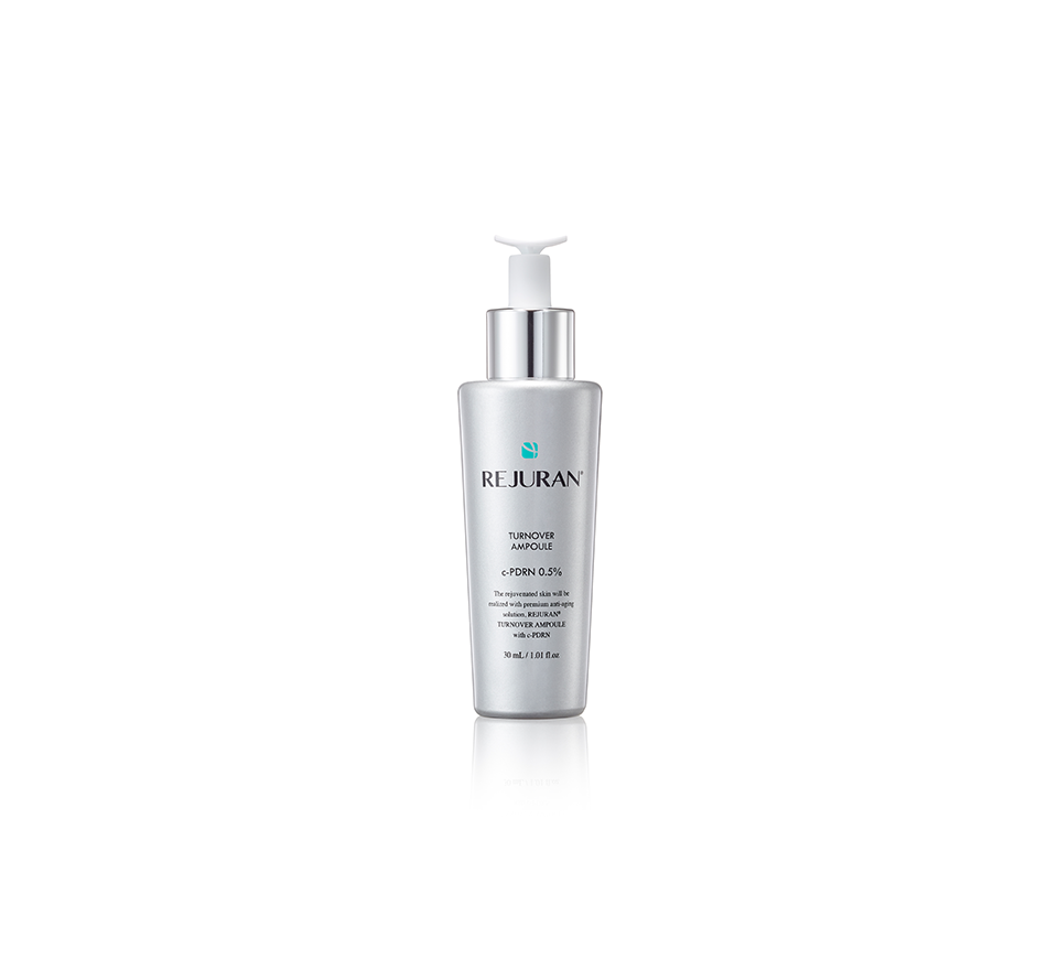 Rejuvenating skincare bottle on a white background