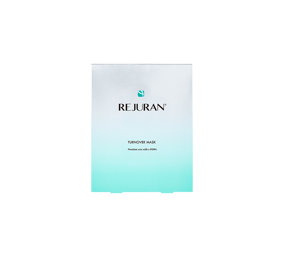 REJURAN turnover mask packaging on a white background
