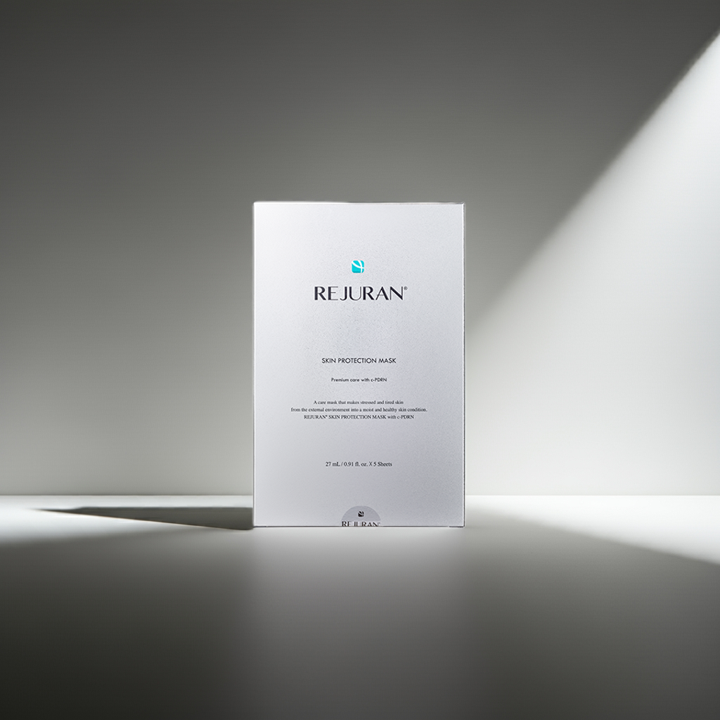 reage rejuran skin protection mask on a white wall